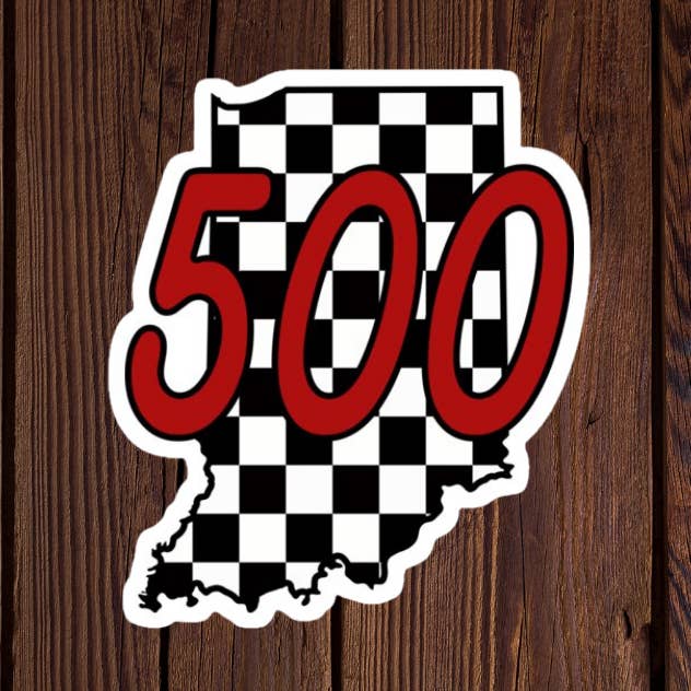 Indy 500 sticker for wholesale by Kase Wear