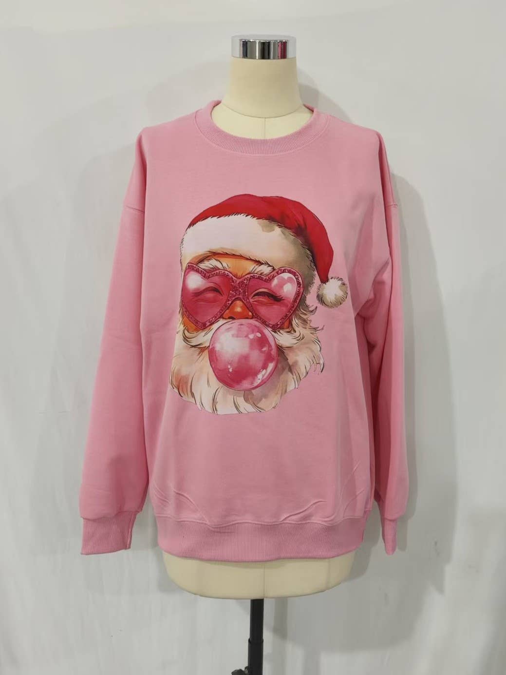 Rosa Clothing - Wholesale Sweatshirt - Women's - Merry & Bright christmas tree santa crew sweatshirt12