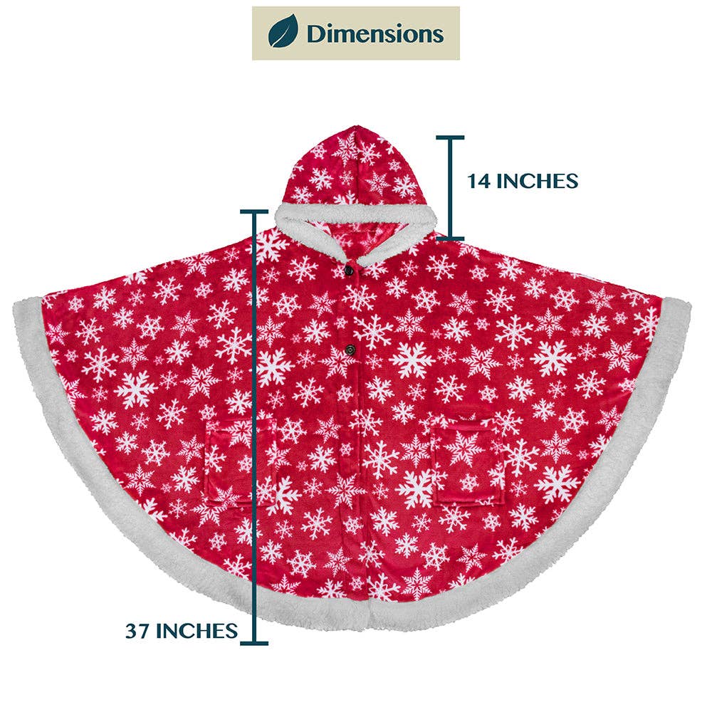 Pavilia – wholesale Poncho – Women's – Angel Wrap Hoodie Sherpa Poncho Blanket150