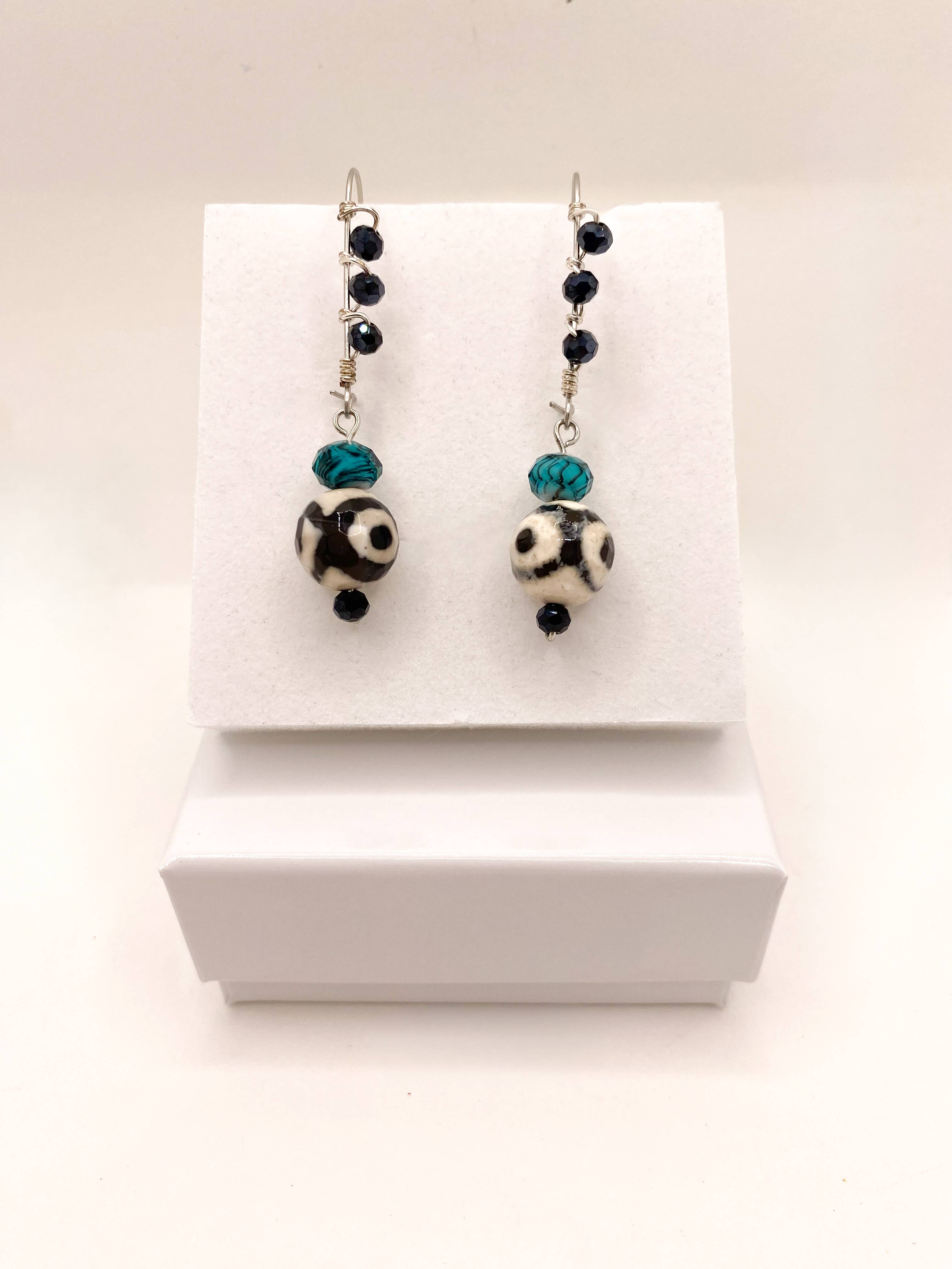 DeliArt - Vente Bijoux à boutons pression - Boucles d’oreilles Tivora pièce unique1