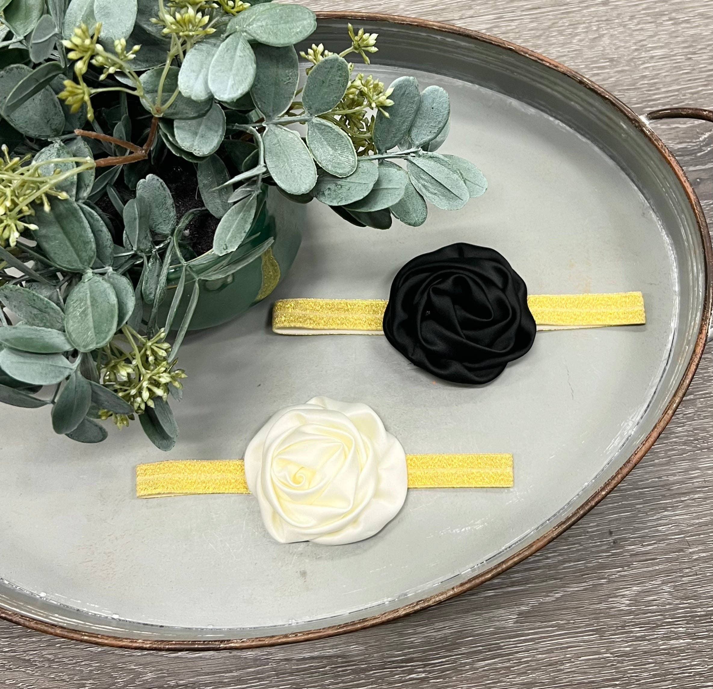 Two Cute Boutique LLC – wholesale Fashion Headband - Kids – Satin Rose Headband2