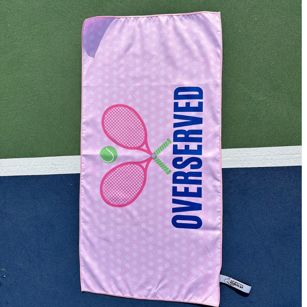 Born to Rally - Wholesale Sports Towel - Over Served Tennis Double-Sided Microfiber Athletic Towel5