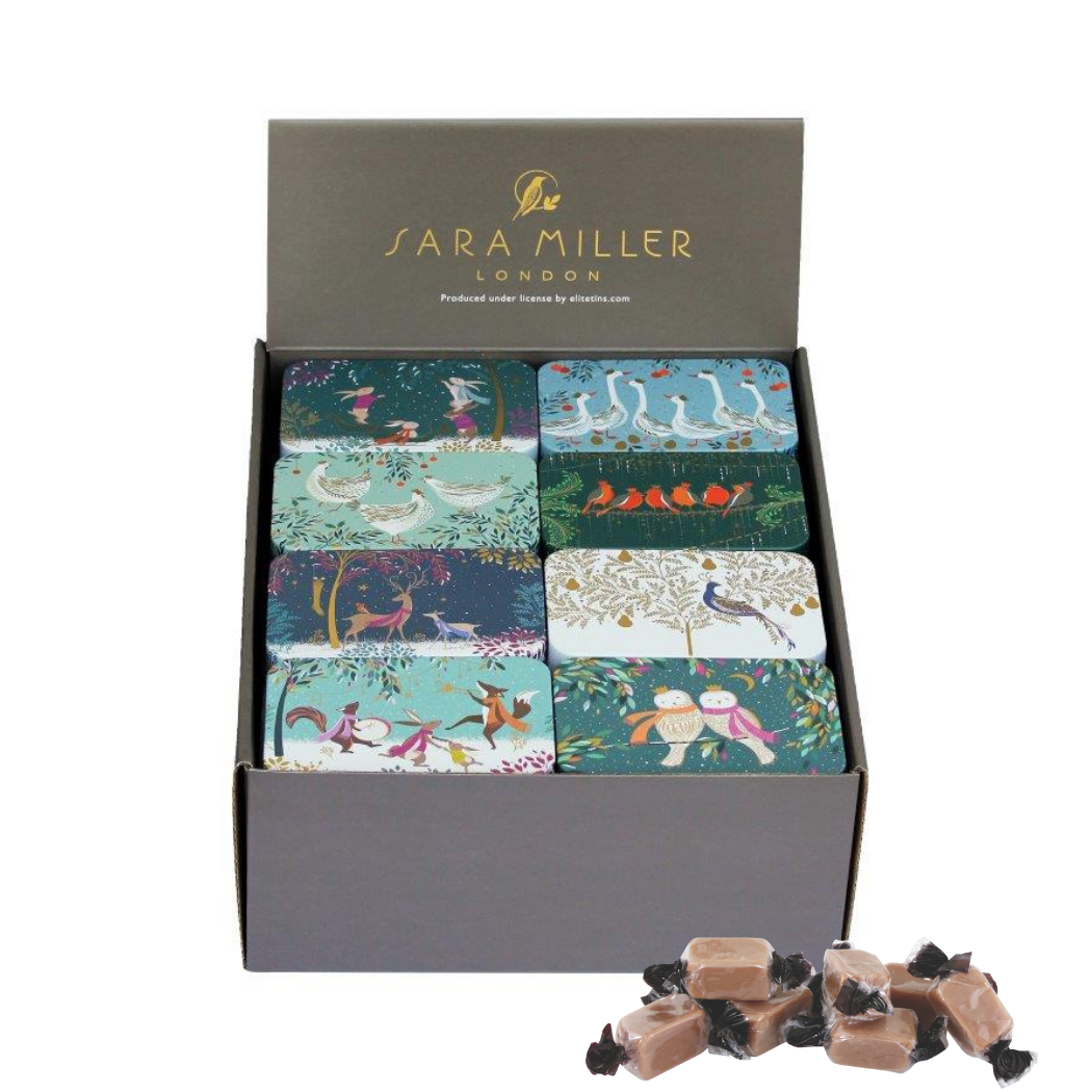 Tin Treats – wholesale Christmas decoration – Sara Miller Christmas - Slip Lid Pocket Tins with Fudge0