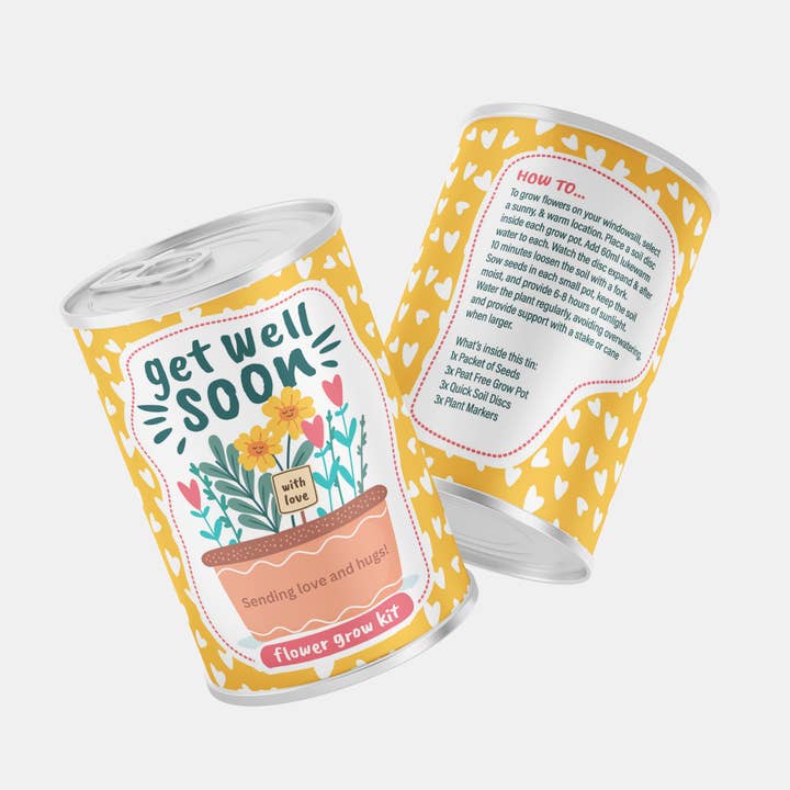 Alphabet Gifts - Wholesale Plant Seeds - Get Well Soon Flower Grow Kit Gift1