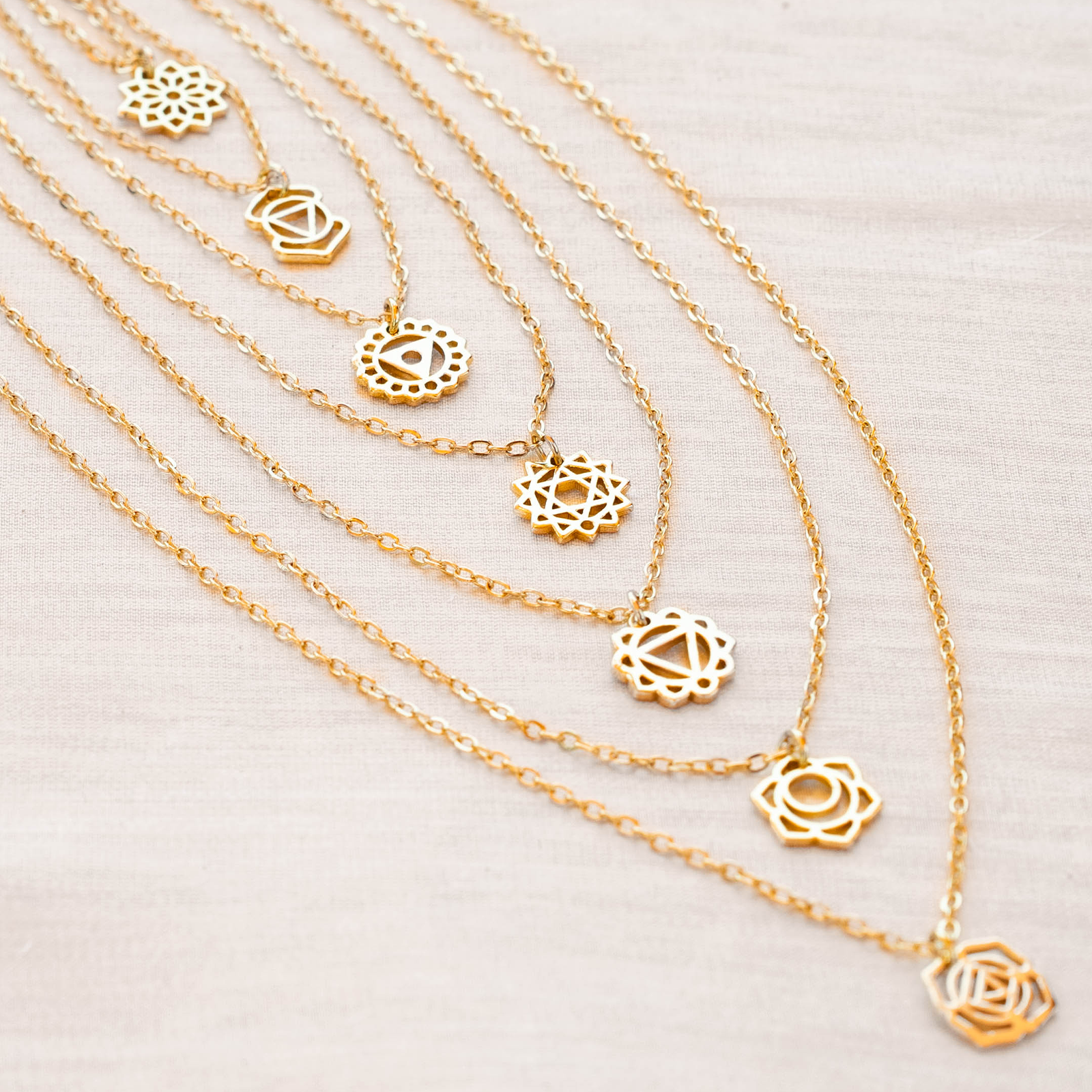 Lotus and Luna - Wholesale Pendant/Charm Necklace - Gold Sacral Chakra Necklace5