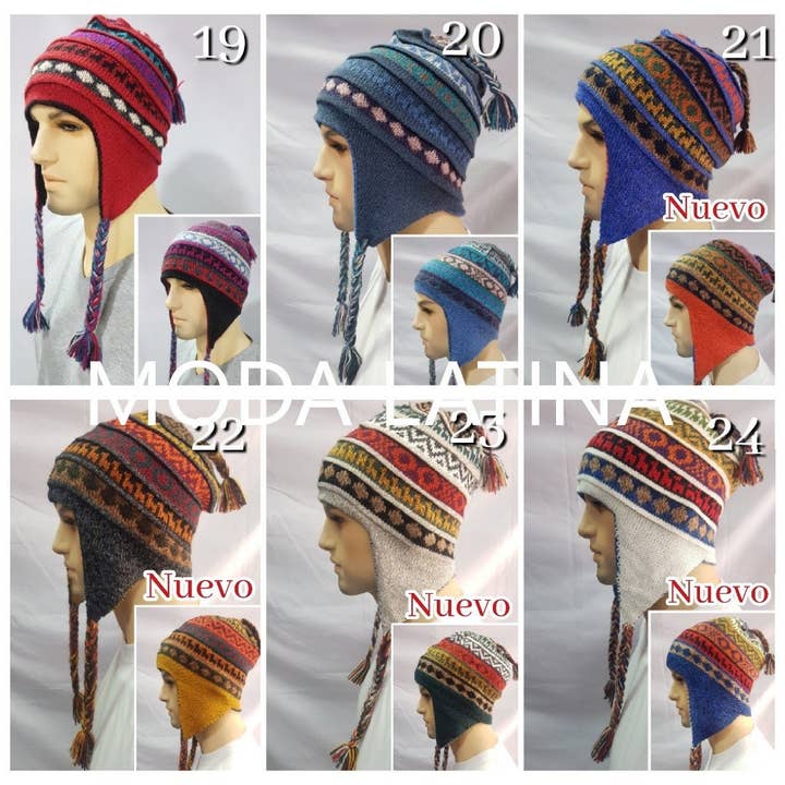 MODA LATINA - Wholesale Beanie - Unisex - Unisex reversible Alpaca Hat with Earflaps soft fleece hat3