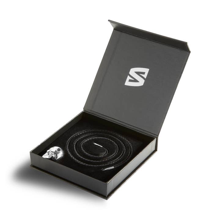 SERASAR - Wholesale Pendant/Charm Necklace - Leather necklace “skull” - silver - N0171