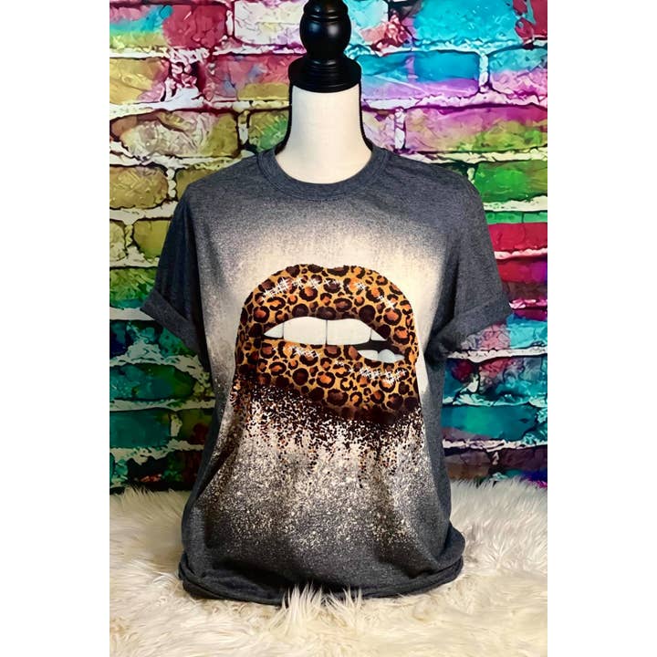 Leopard lips T-Shirt for wholesale by Rebelle Tree Boutique