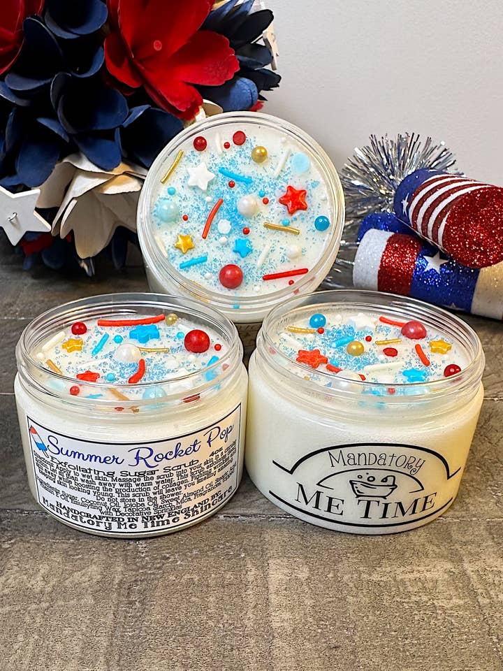 Summer Rocket Pop Sugar Scrub for wholesale by Mandatory Me Time