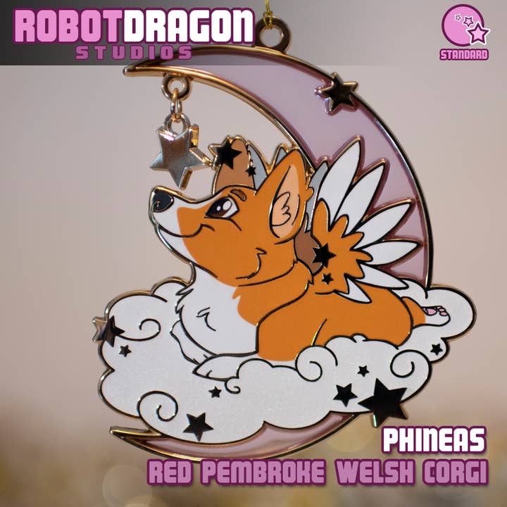 Red Pembroke Welsh Corgi Ornament for wholesale by Robot Dragon Studios