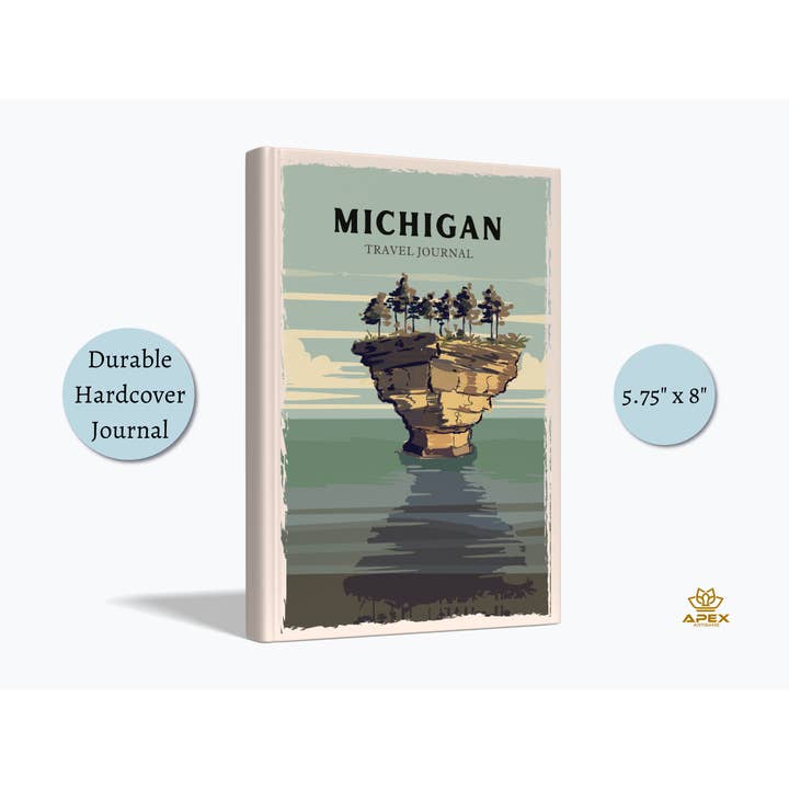 Journal de voyage du Michigan, Michigan Gifts, État des Grands Lacs pour la vente par Apex Artisans
