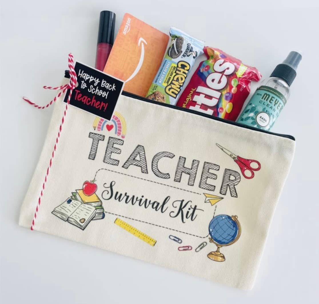 Peddle Your Paper – wholesale Make-up/cosmetic bag – Ready to Gift Teacher Back to School Pouch; Teacher Gift