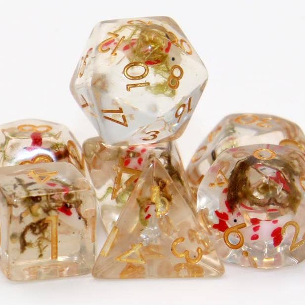 Rode Koi Mos 7-delige Dobbelsteenset voor wholesale door DnD Emporium Co