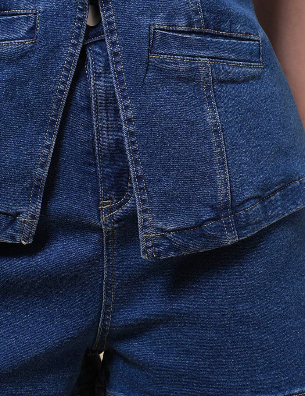 Sweetkama – wholesale Set med topp och shorts – Dam – Damset med ärmlös jeanslinne och shorts8