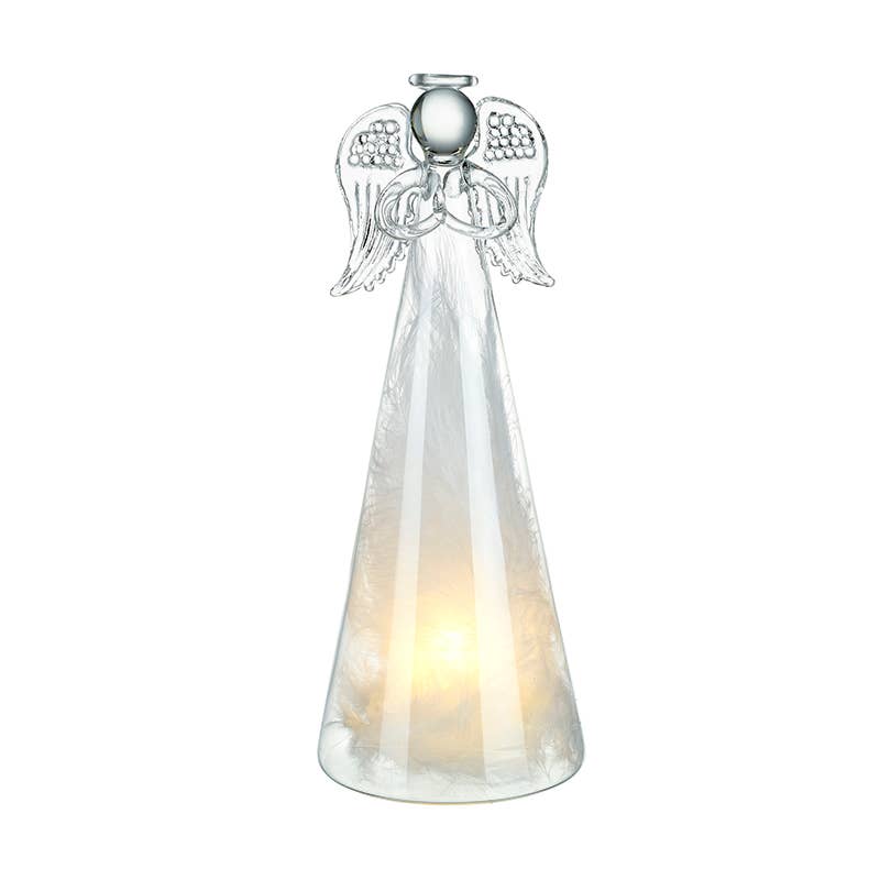 Heaven Sends – wholesale Decorative tabletop object – LIGHT UP GLASS ANGEL0