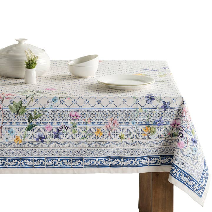 Tablecloths 100% Cotton - 3 Shapes - Faience for wholesale by Maison d'Hermine - Design in Every Thread