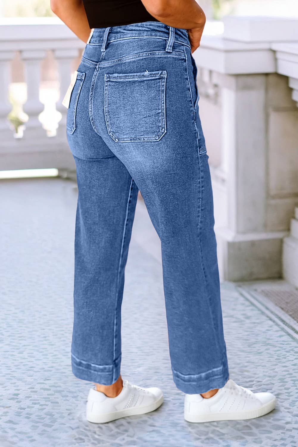 Little Daisy Closet - Wholesale Jeans - Women's -  LDC Cropped High Rise Wide Leg Jeans3