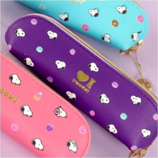 K-Wonderland - Wholesale Pencil Case/Pouch - Peanuts Snoopy Slim Pouch Pencil Case with Charm10