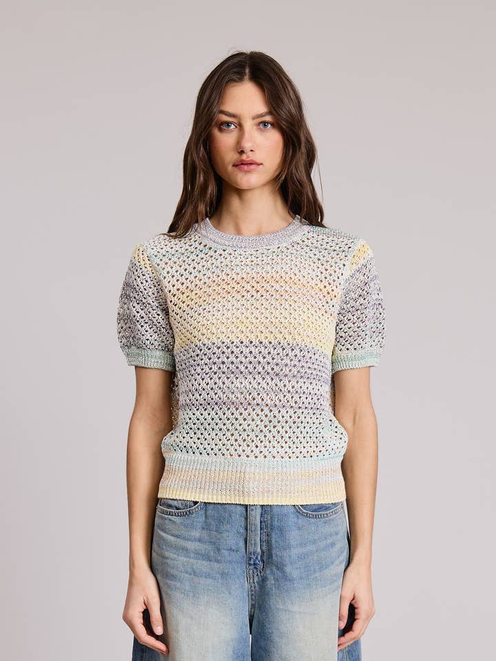 Genesis Meerkleurige Trui Top voor wholesale door FLAT WHITE