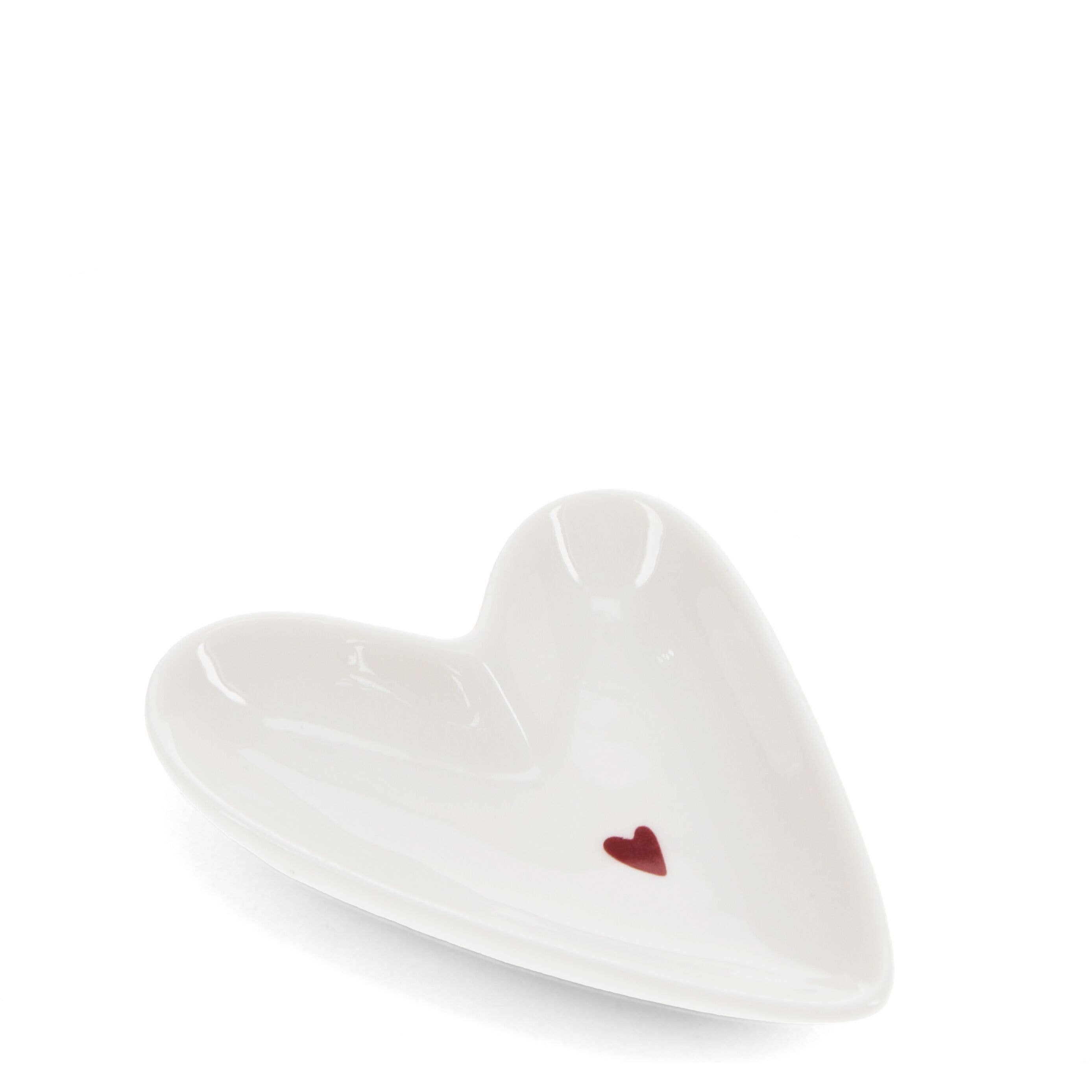 Rex B2B - UK – wholesale Decorative tray – Mini Glossy Ceramic Trinket Dish - Heart0