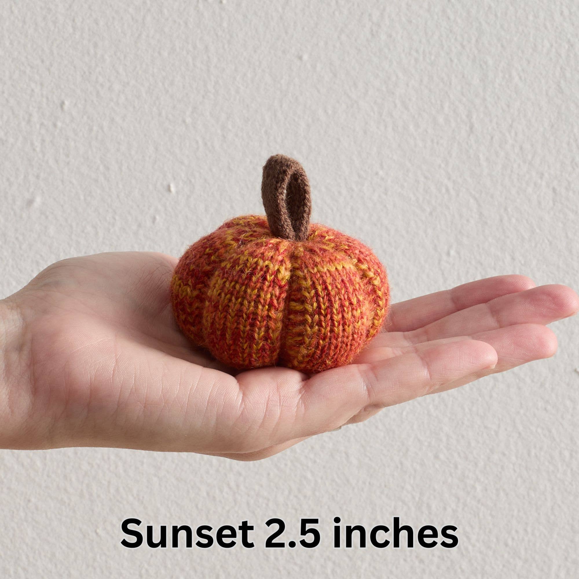 Your Heart's Content - Wholesale Decorative Tabletop Object - Cozy Pumpkins, Variegated Knit Yarn Colors, Handcrafted Gift35