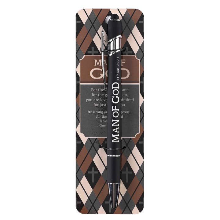 Pen Man Of God 1 Chronicles 28:20 for wholesale by Cottage Garden