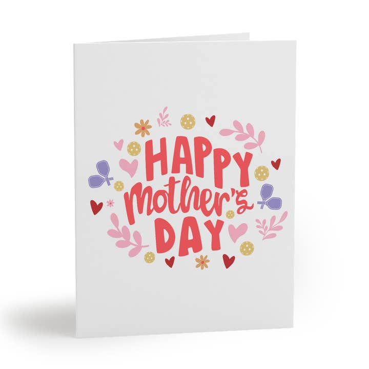 Happy Mother's Day Pickleball Greeting Card for wholesale by Pickle & Paper