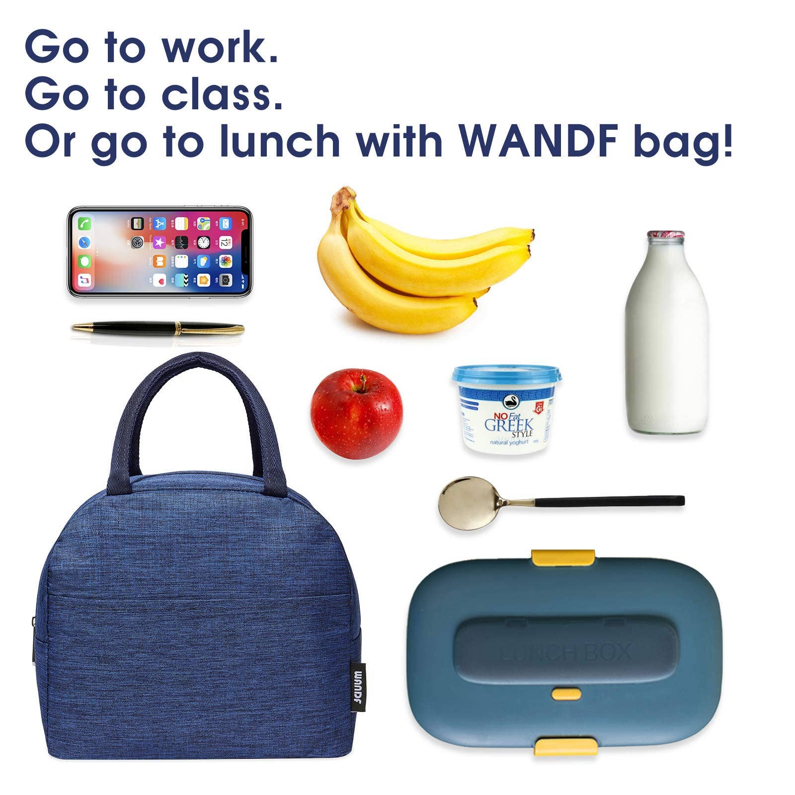 wandf – wholesale Lunch bag/box – Lunch Box Reusable Cooler Bag Water-resistant Lunch Tote Bag13