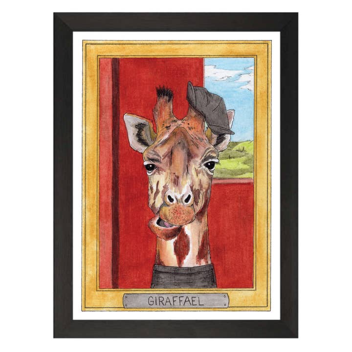 Reproducción de arte Giraffael/Raphael Sanzio/Zooseum para venta al por mayor de Ah Ha Brands