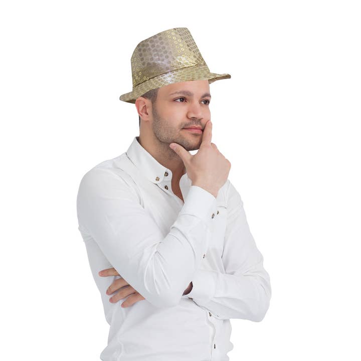 Dress Up America - Wholesale Costume - Men's - Black Hat with Flashing Lights - Adults