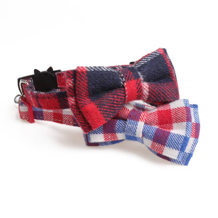 Mokka - Plaid Bowtie Cat Collar for wholesale by Cheerhunting