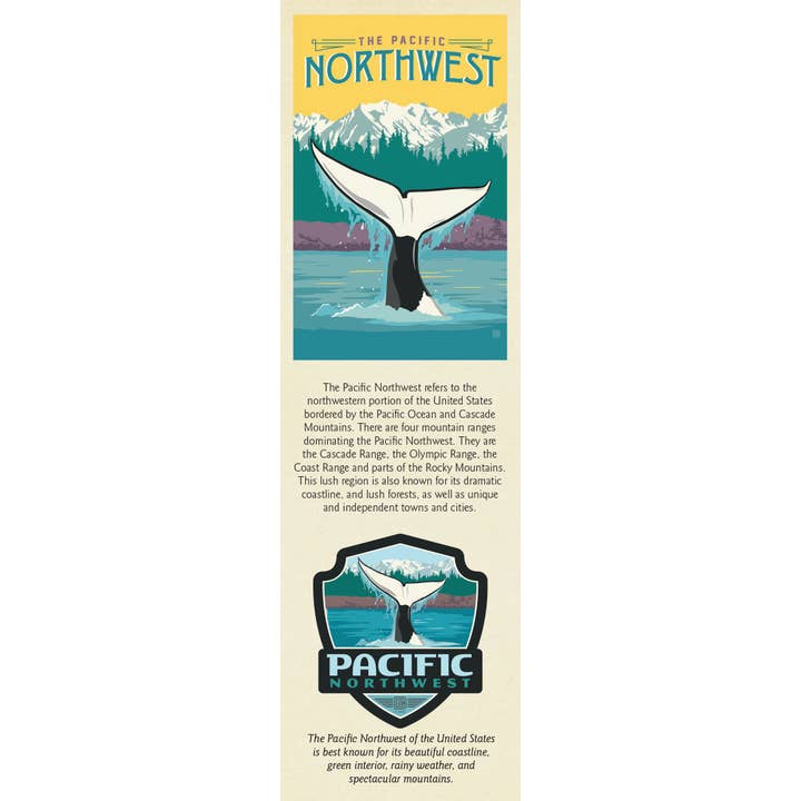 Pacific Northwest Whale Tail Bookmark for wholesale by Tourist Courts