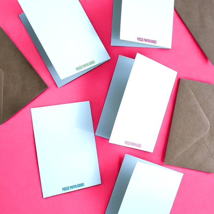 Posse Paper Goods - Wholesale Stationery/Notecard Set - Cat Card Set | Greeting Cards (Set of 5)5