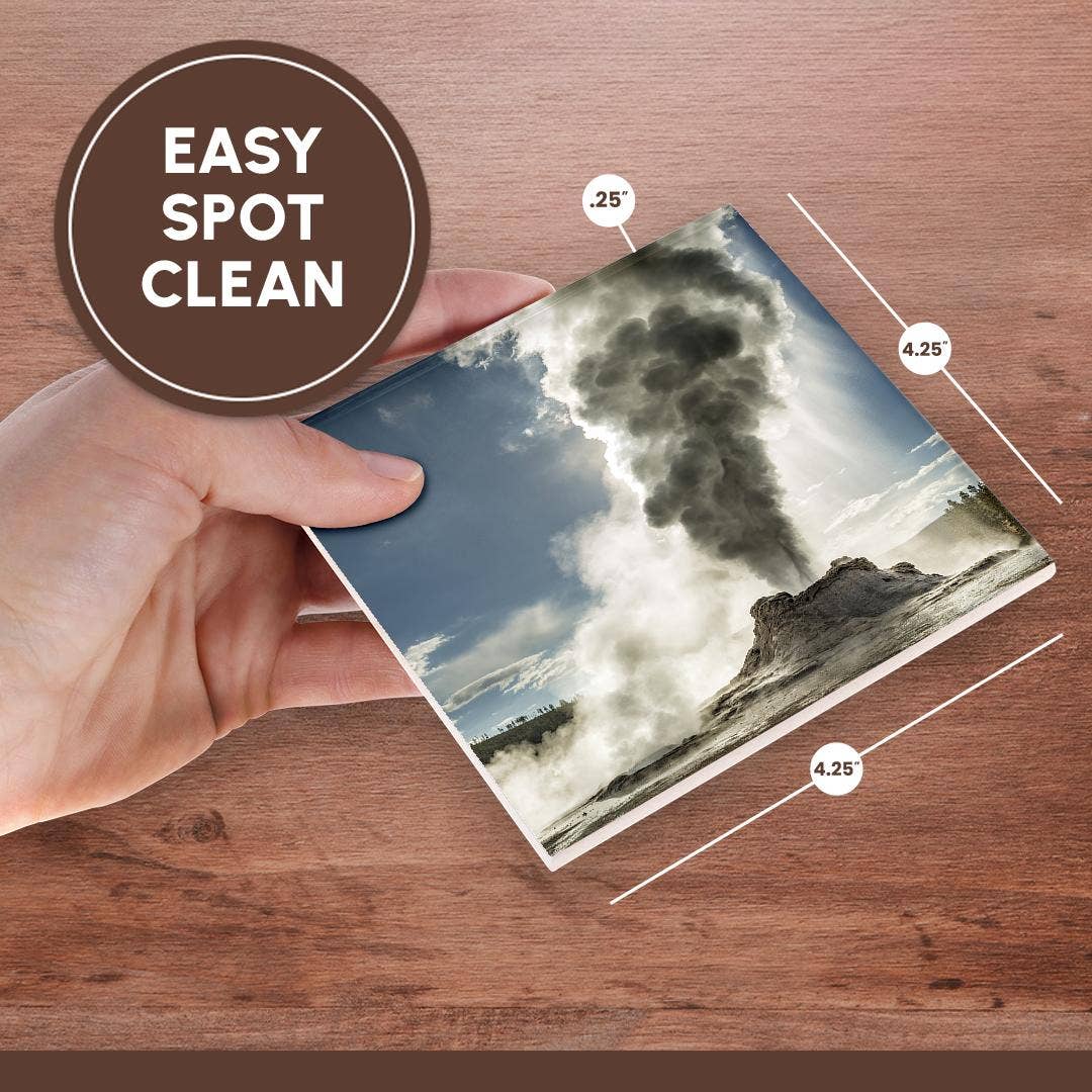 3dRose - Wholesale Coasters - 3dRose, Castle Geyser erupting, Upper Geyser Basin, Yellowstone NP, Wyoming, Coaster6