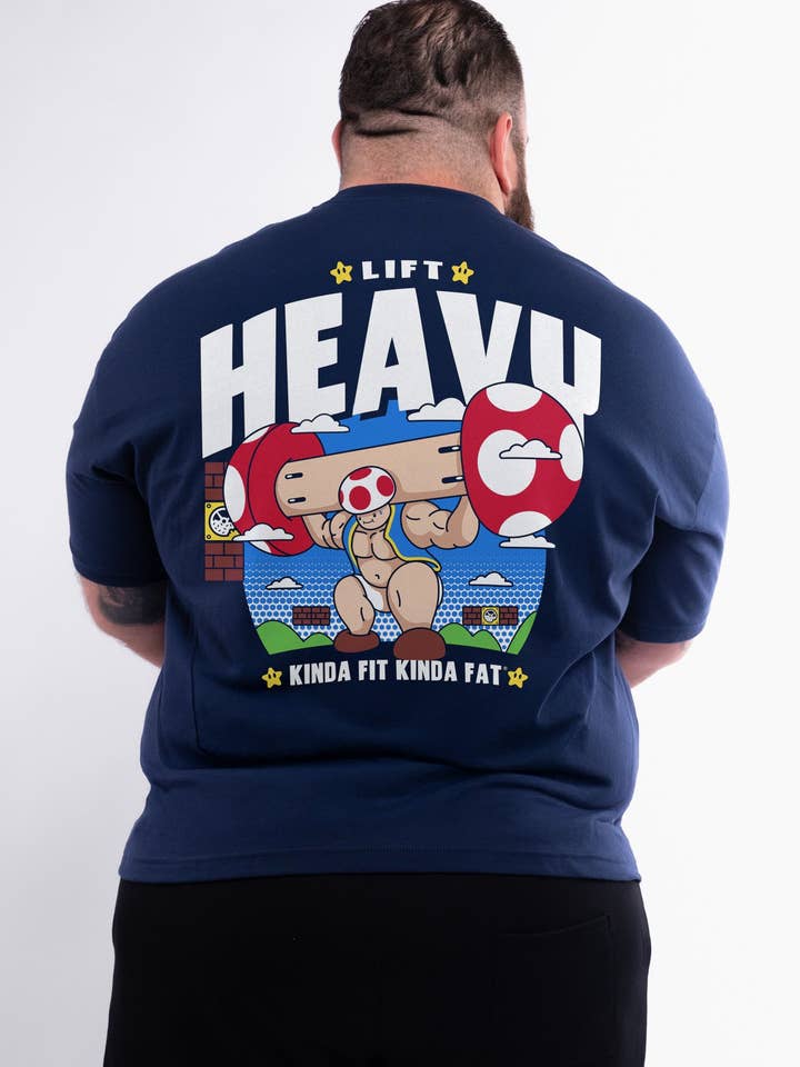 T-shirt de Algodão Shroom Strength Deluxe por atacado de Kinda Fit Kinda Fat