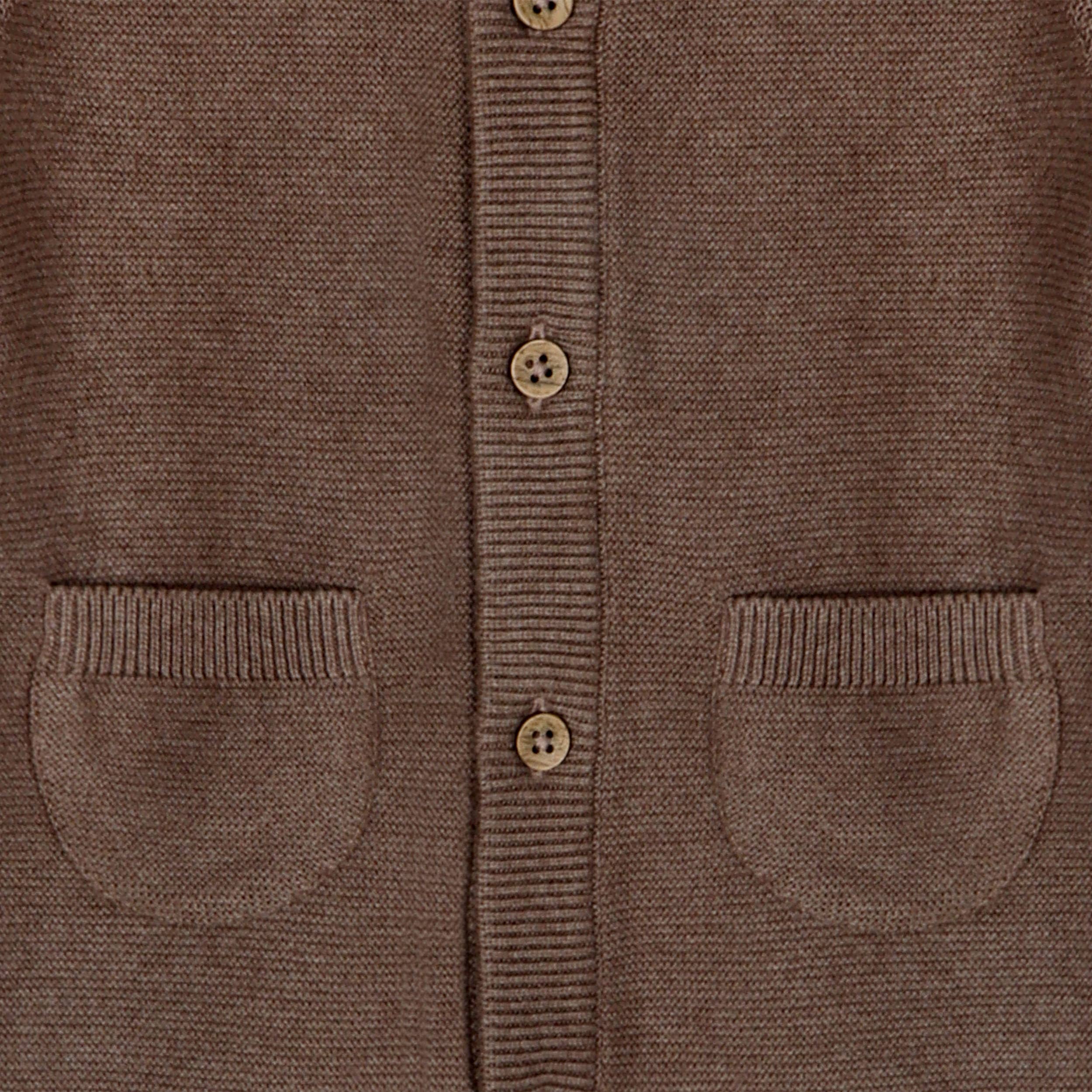 Viverano Organics - Wholesale Jumpsuit - Baby - Classic Pocket & Button Chunky Knit Baby Jumpsuit Organic2