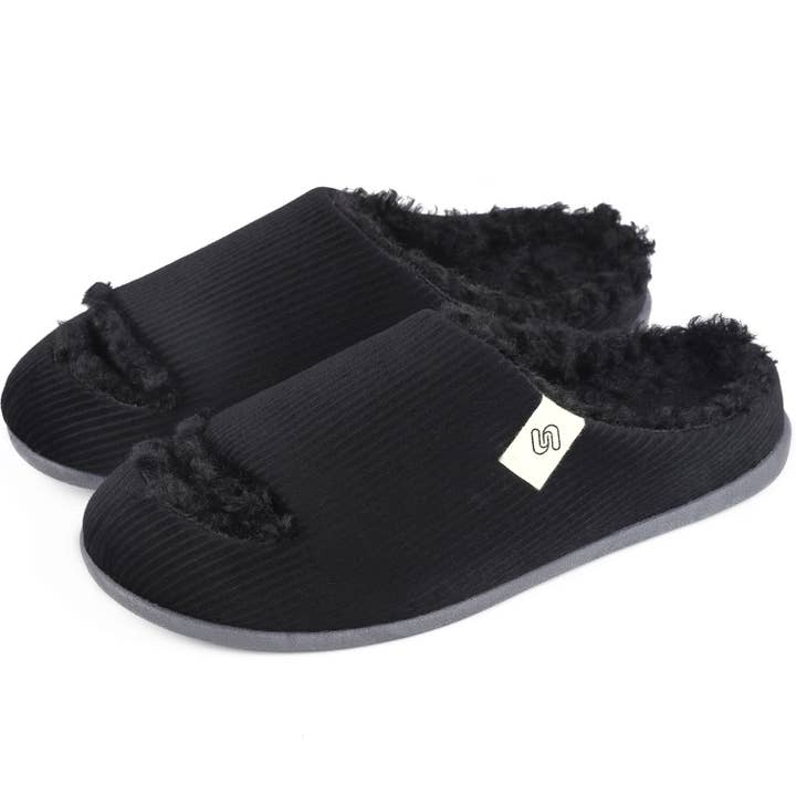 Agatha Open Toe Slipper in Black for wholesale by Shu Da Living