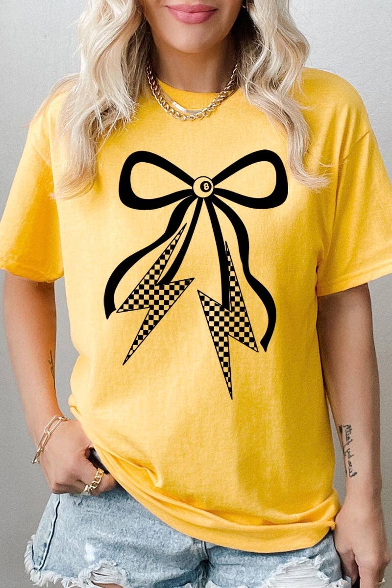 COLORBEAR - Wholesale T-Shirt (Graphic) - Women's - Lightning Bolt Bow Graphic Plus Heavy Cotton Tee5