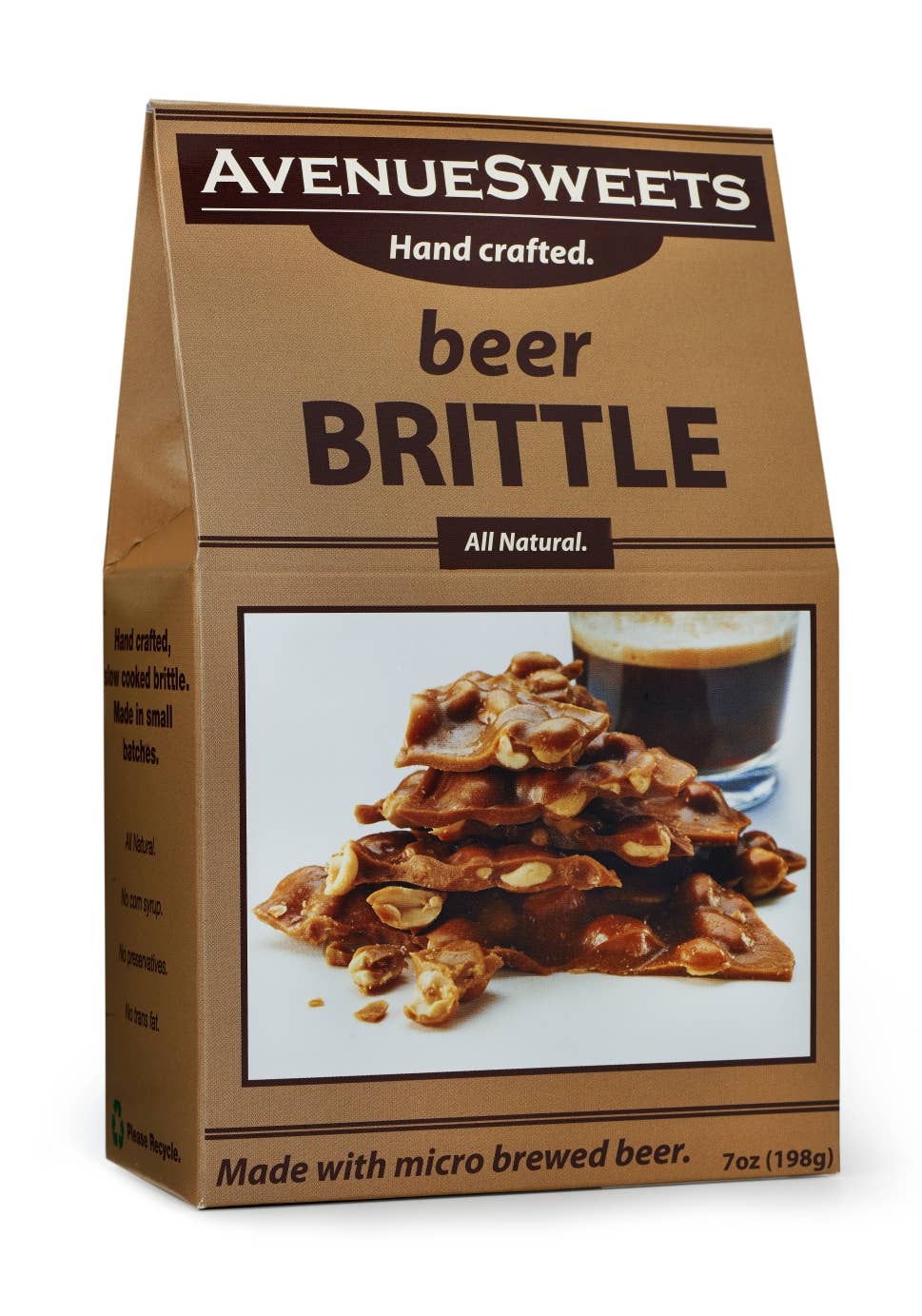 AvenueSweets - Wholesale Brittle - Beer Brittle 7oz. Box