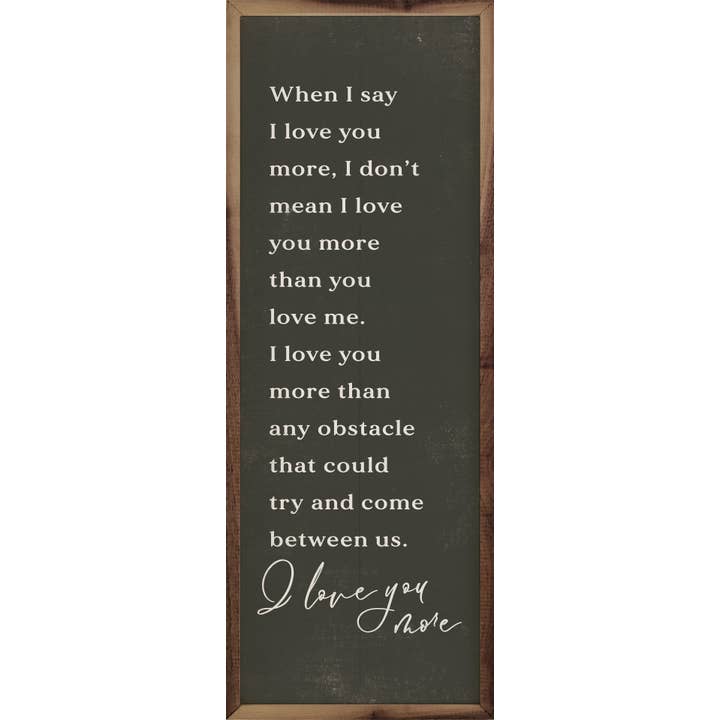 When I Say I Love You More Green for wholesale by Kendrick Home