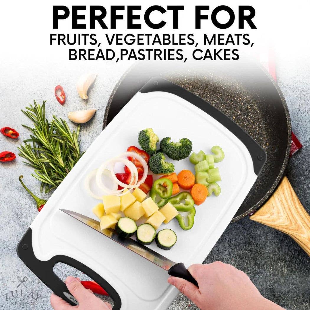 Zulay Kitchen - Vendita all'ingrosso Taglieri - Set di 3 Taglieri con Scanalature per Succhi – Pronto per lo Scaffale3