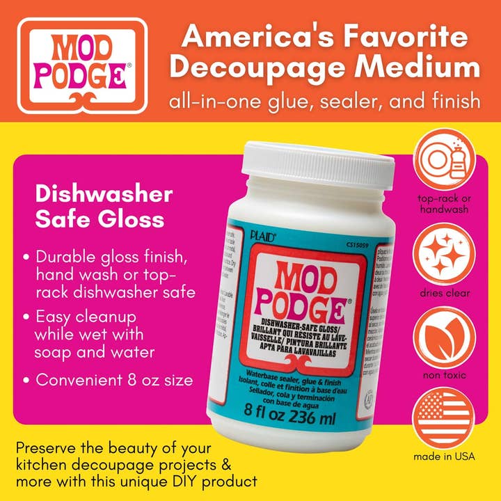 Plaid Crafts - Wholesale Craft Supplies - Mod Podge Dishwasher Safe Gloss2