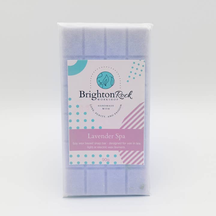 Lavender Spa Wax Melt Snap Bar for wholesale by Brighton Rock Workshop