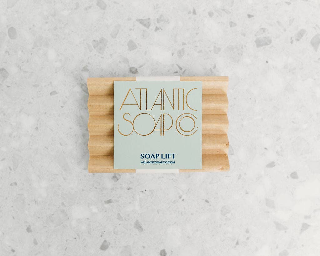 Atlantic Soap Co., LLC - Wholesale Bath Soap Dish - Natural Wood Soap Lift