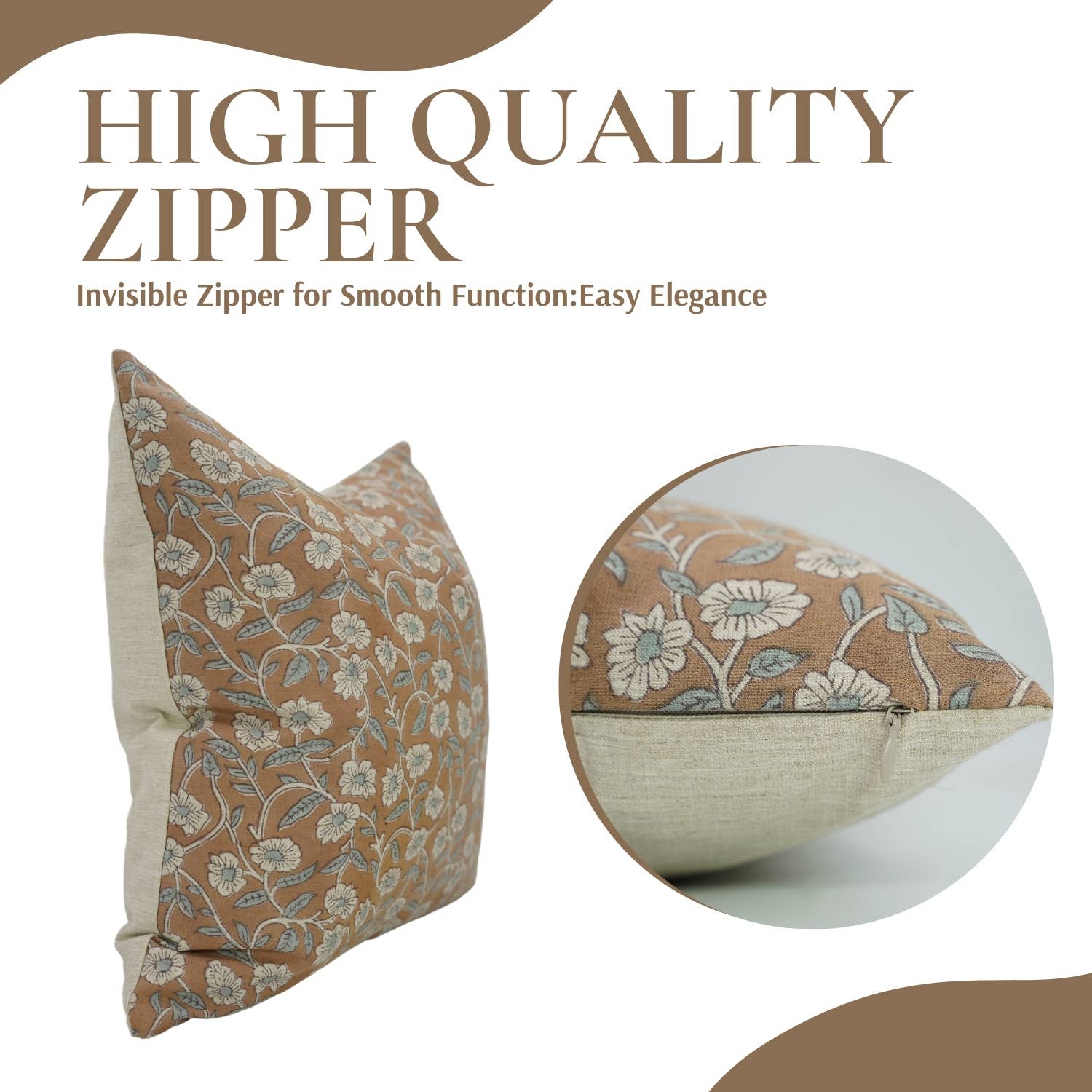 Fabdivine – Großhandel Zierkissenbezug – Künstlerischer Blockdruck Leinenmischung Kissenbezug - Haridwar6