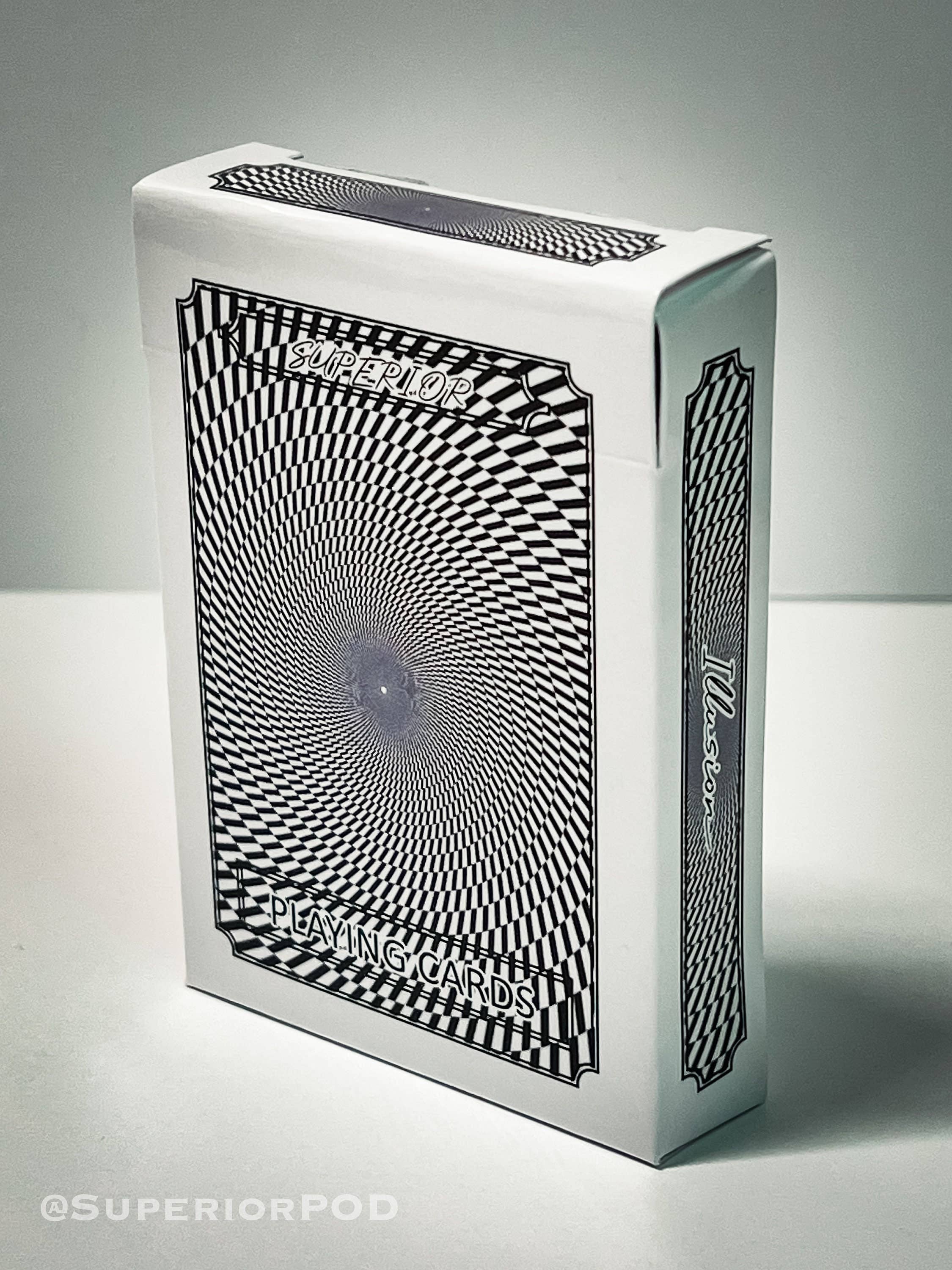 Superior Print on Demand - Wholesale Playing Cards - Optical ILLUSION Black & White Playing Cards4