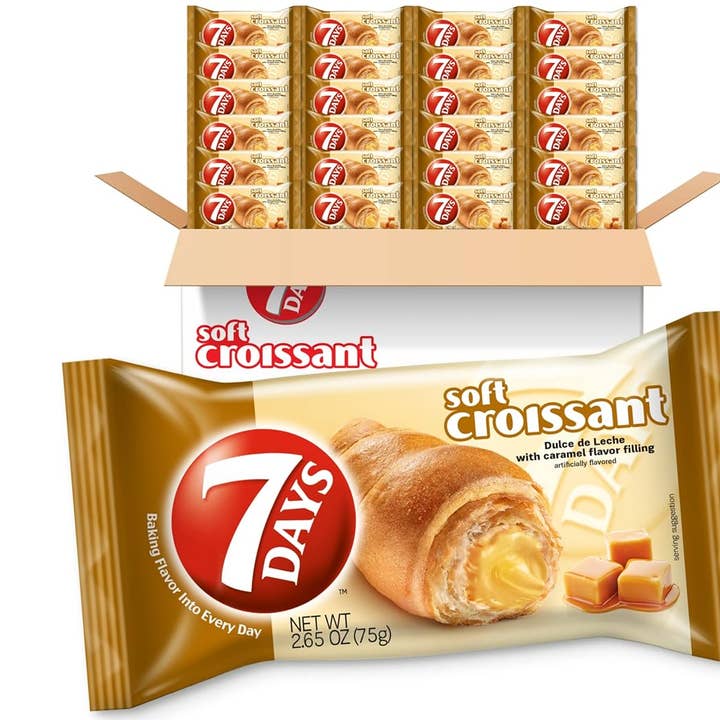 Long Island Candy Factory - Wholesale Brownie - 7 Days Soft Croissant Dulce De Leche Caramel 2.65oz 6 ct