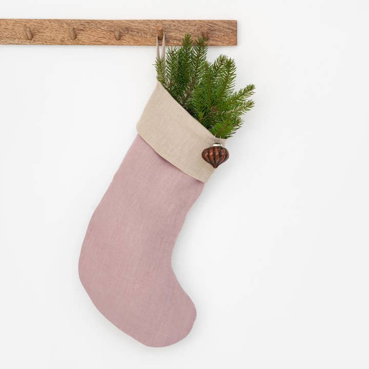 MagicLinen (We handle U.S. import procedures for you) - Vendita all'ingrosso Calza natalizia - Calze natalizie in lino in 7 colori | Zero-Waste3