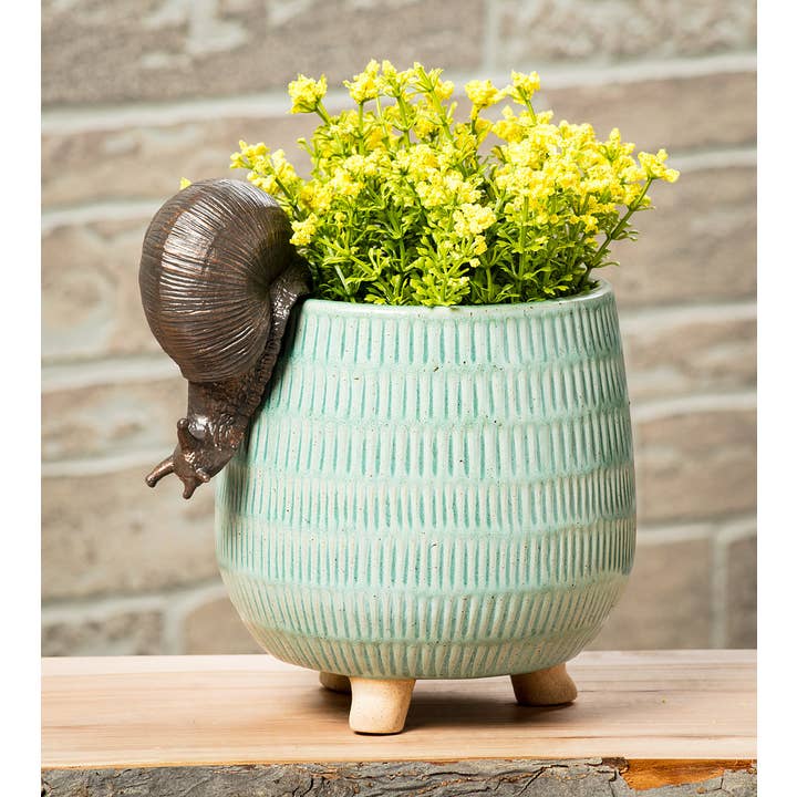 Abbott - Wholesale Hanging Planter - Hanging Snail-Bronze-4"H2