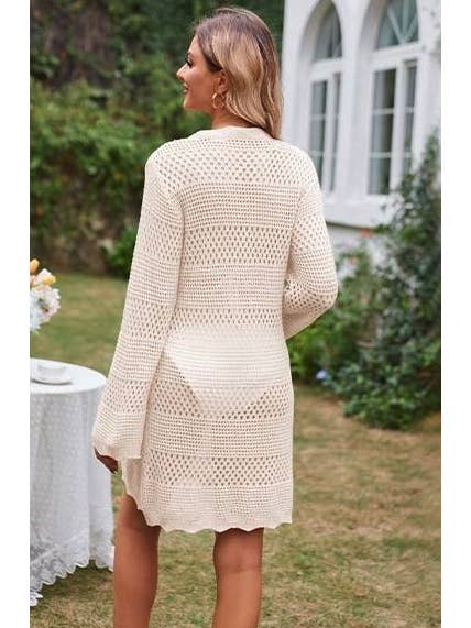 Cream Crochet Cover Up for wholesale on Faire
